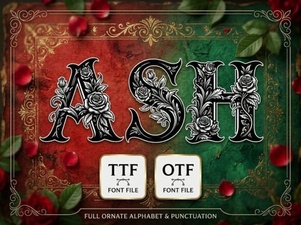 Ash Font – Elegant Decorative Typeface for Creative Designs