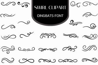 Swirl Clipart Font Designs for Creative Projects