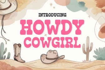 Howdy Cowgirl Font: Western Charm for Creative Designs