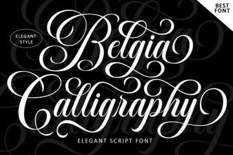 Belgia Calligraphy Font: Elegant Script for Creative Designs
