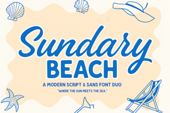 Sundary Beach Duo Font – Perfect for Summer Design Projects
