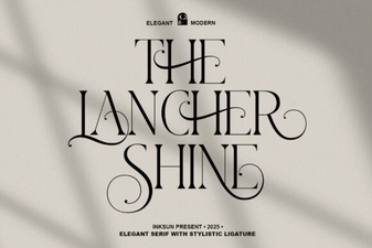 The Lancher Shine Font for Creative Design Projects